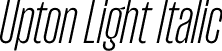 Upton Light Italic font - Upton-LightItalic.otf
