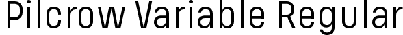 Pilcrow Variable Regular font - Pilcrow-Variable.ttf