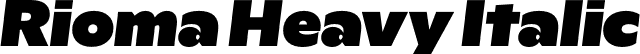Rioma Heavy Italic font - Rioma-HeavyItalic.otf