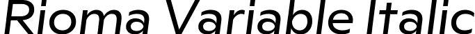 Rioma Variable Italic font - Rioma-VariableItalic.ttf