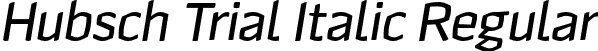 Hubsch Trial Italic Regular font - HubschTrial-RegularItalic.otf