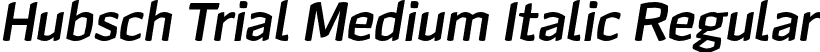 Hubsch Trial Medium Italic Regular font - HubschTrial-MediumItalic.otf
