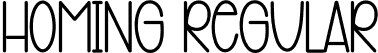 Homing Regular font - Homing.otf