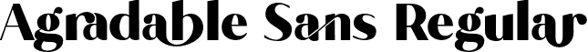 Agradable Sans Regular font - agradablesans.otf