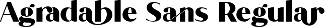 Agradable Sans Regular font - agradablesans.ttf