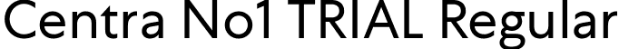 Centra No1 TRIAL Regular font - CentraNo1-Book.ttf