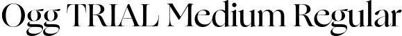 Ogg TRIAL Medium Regular font - Ogg-Medium.otf