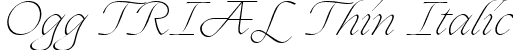 Ogg TRIAL Thin Italic font - Ogg-ThinItalic.ttf
