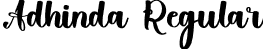 Adhinda Regular font - Adhinda.otf