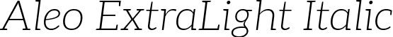 Aleo ExtraLight Italic font - Aleo-ExtraLightItalic.ttf