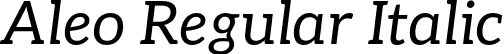 Aleo Regular Italic font - Aleo-RegularItalic.otf