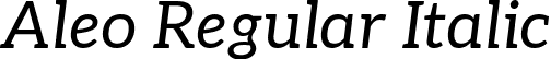 Aleo Regular Italic font - Aleo-RegularItalic.ttf