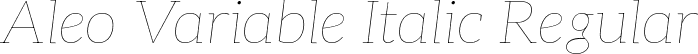 Aleo Variable Italic Regular font - AleoVariableItalicGX.ttf