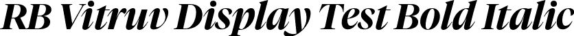 RB Vitruv Display Test Bold Italic font - VitruvDisplayTest-BoldItalic.otf