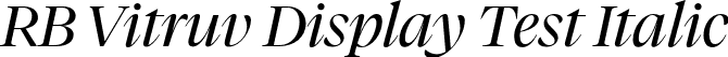 RB Vitruv Display Test Italic font - VitruvDisplayTest-RegularItalic.otf