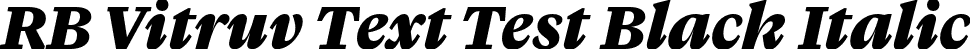RB Vitruv Text Test Black Italic font - VitruvTextTest-BlackItalic.otf