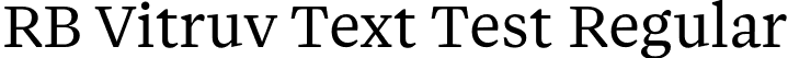 RB Vitruv Text Test Regular font - VitruvTextTest-Regular.otf