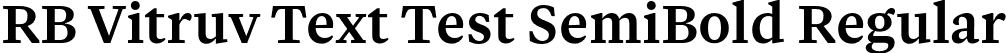RB Vitruv Text Test SemiBold Regular font - VitruvTextTest-SemiBold.otf