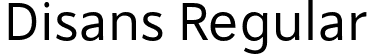 Disans Regular font - disans-regular.otf