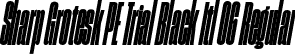 Sharp Grotesk PE Trial Black Itl 06 Regular font - SharpGroteskPETrialBlackItl-06.otf