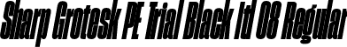 Sharp Grotesk PE Trial Black Itl 08 Regular font - SharpGroteskPETrialBlackItl-08.otf