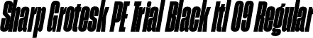 Sharp Grotesk PE Trial Black Itl 09 Regular font - SharpGroteskPETrialBlackItl-09.otf