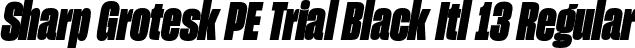 Sharp Grotesk PE Trial Black Itl 13 Regular font - SharpGroteskPETrialBlackItl-13.otf