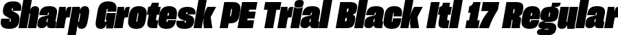 Sharp Grotesk PE Trial Black Itl 17 Regular font - SharpGroteskPETrialBlackItl-17.otf