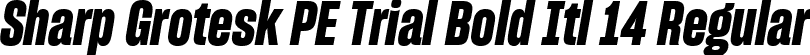 Sharp Grotesk PE Trial Bold Itl 14 Regular font - SharpGroteskPETrialBoldItl-14.ttf