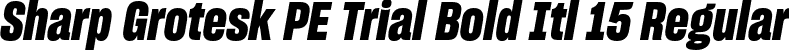 Sharp Grotesk PE Trial Bold Itl 15 Regular font - SharpGroteskPETrialBoldItl-15.otf