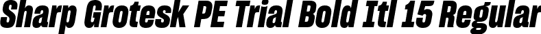 Sharp Grotesk PE Trial Bold Itl 15 Regular font - SharpGroteskPETrialBoldItl-15.ttf