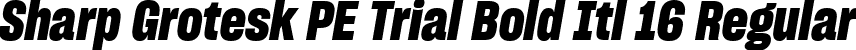 Sharp Grotesk PE Trial Bold Itl 16 Regular font - SharpGroteskPETrialBoldItl-16.ttf