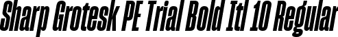 Sharp Grotesk PE Trial Bold Itl 10 Regular font - SharpGroteskPETrialBoldItl-10.ttf