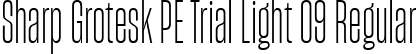 Sharp Grotesk PE Trial Light 09 Regular font - SharpGroteskPETrialLight-09.ttf
