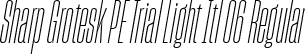 Sharp Grotesk PE Trial Light Itl 06 Regular font - SharpGroteskPETrialLightItl-06.ttf