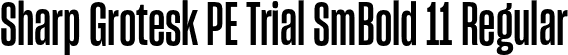 Sharp Grotesk PE Trial SmBold 11 Regular font - SharpGroteskPETrialSmBold-11.otf