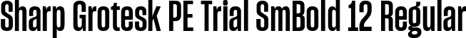 Sharp Grotesk PE Trial SmBold 12 Regular font - SharpGroteskPETrialSmBold-12.ttf