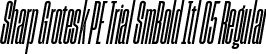 Sharp Grotesk PE Trial SmBold Itl 05 Regular font - SharpGroteskPETrialSmBoldItl-05.otf