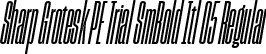 Sharp Grotesk PE Trial SmBold Itl 05 Regular font - SharpGroteskPETrialSmBoldItl-05.ttf