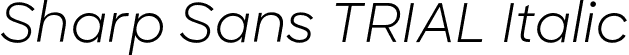 Sharp Sans TRIAL Italic font - SharpSans-BookItalic.otf