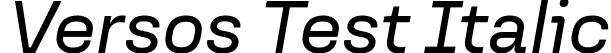 Versos Test Italic font - VersosTest-Italic.ttf