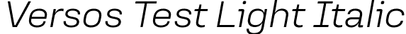 Versos Test Light Italic font - VersosTest-LightItalic.ttf