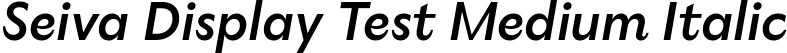 Seiva Display Test Medium Italic font - SeivaDisplayTest-MediumItalic.ttf