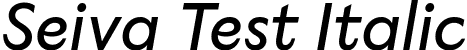 Seiva Test Italic font - SeivaTest-Italic.ttf