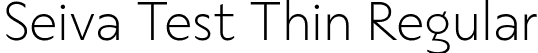 Seiva Test Thin Regular font - SeivaTest-Thin.ttf