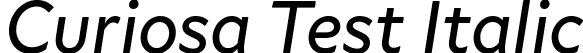 Curiosa Test Italic font - CuriosaTest-Italic.ttf