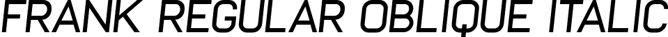 Frank Regular Oblique Italic font - Frank-RegularOblique.ttf