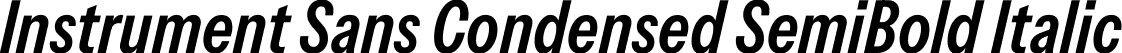 Instrument Sans Condensed SemiBold Italic font - InstrumentSans_Condensed-SemiBoldItalic.ttf