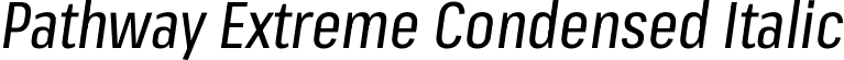 Pathway Extreme Condensed Italic font - PathwayExtreme_14pt_Condensed-Italic.ttf