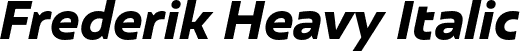 Frederik Heavy Italic font - Frederik-HeavyItalic.otf